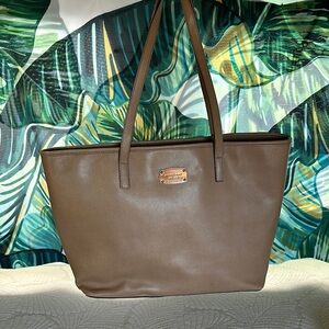 Michael Kors Brown Leather Tote Bag